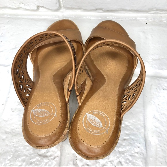Nurture leather slip on wedge sandals size 8 EUC - Picture 5 of 8
